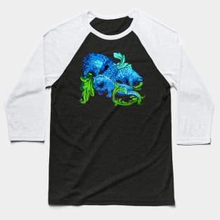 Floral Pangolin Baseball T-Shirt